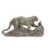 Image 4 : Barye panther and civet bronze group