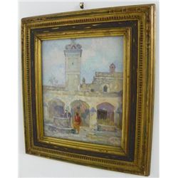 Glen Sheffer Village Scene oil painting