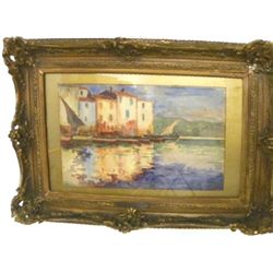 Robert Laloue Mediterranean watercolor painting