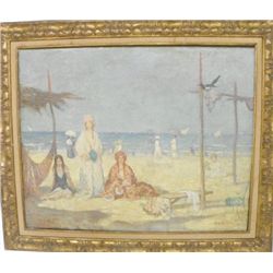 Stephen Haweis Beach Scene oil painting