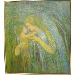 Beveridge Moore Mother and Child oil painting