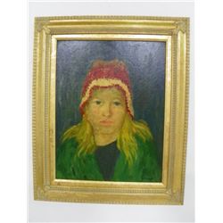 Moses Soyer Portrait of a Girl oil painting