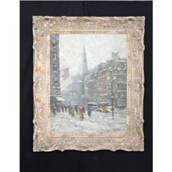 Guy Carleton Wiggins  Fifth Avenue oil painting