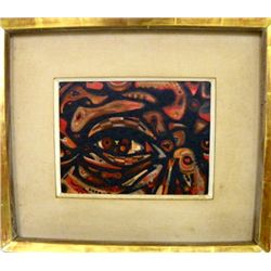 Joseph Hirsch  Abstract "The Eye" oil painting