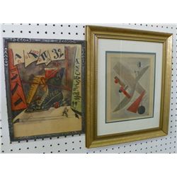 Two Russian Avant Garde watercolors