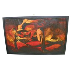 Russian Abstract oil painting