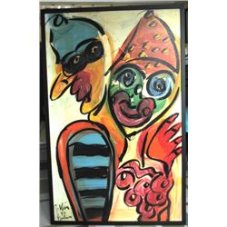 Peter R. Keil "Clown from Boston" oil painting