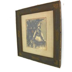 Hanna Nagel German watercolor Girl/Monster