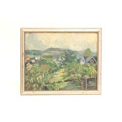 Attributed to John Grabach landscape oil painting