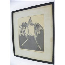 Leonard Baskin etching