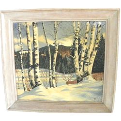 Peter Koch White Birch Landscape oil painting