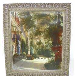 Oil painting "Interior Garden Scene"