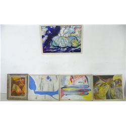 Carl Nelson Five Abstract paintings