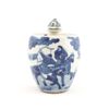 Image 1 : Fine blue & white snuff bottle of figures