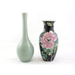 Sancai vase & Celadon glaze vase