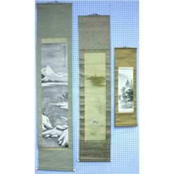 Lot of 3 later 19th/early 20th c. Chinese scrolls