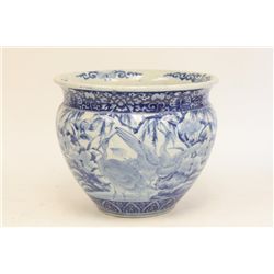 Antique Japanese blue & white porcelain planter