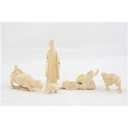 Group lot of Chinese ivory & bone