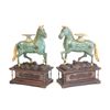 Image 1 : 20th c. pair Chinese cloisonne "Horses" on stands