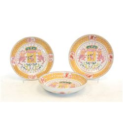 3 Chinese Export porcelain bowls