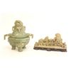 Image 1 : Group lot of Chinese soapstone & soft jade