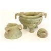 Image 6 : Group lot of Chinese soapstone & soft jade