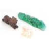 Image 1 : Lot of 3 Chinese jade & coral items