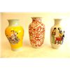 Image 2 : 3 Famille Rose vases & 3 "Temple Fruits"