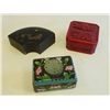Image 1 : Lot of 3 cloisonne & lacquerware boxes