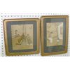 Image 1 : 2 framed Chinese paintings on fabric