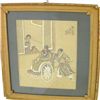 Image 2 : 2 framed Chinese paintings on fabric