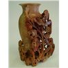 Image 1 : Soapstone carving of a "Vase & Flowers"