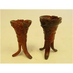 Pair of horn vessels