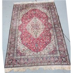 Fine Kerman carpet red,ivory,black