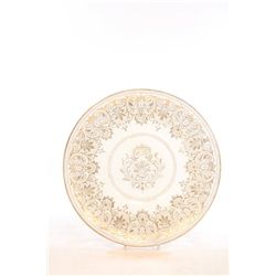 Opaline glass with gilt enamel platter