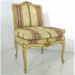 Upholstered chair with cabriole legs