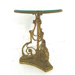 Italian revolving top gilt round table