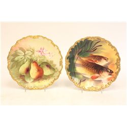 2 Limoges gilded plates