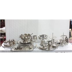 Group lot of silver plate