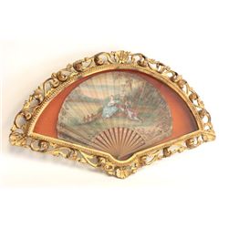 19th c. handpainted French fan