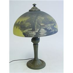 Reverse painted lamp