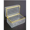 Image 2 : French crystal box with brass banded edge