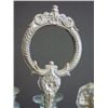 Image 3 : Silver plate Georgian style crystal castor set