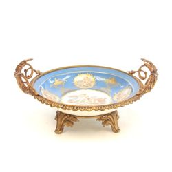 20th c. Sevres blue bronze mounted centerpiece
