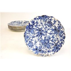 Set of 8 antique Royal Doulton service plates