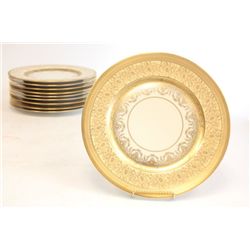 Set of 10 Bavarian decorated service plates