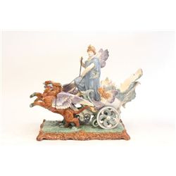 Majolica "Goddess Riding Chariot"