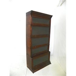 5 stack mahogany lawyers bookcase ca. 1900