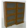Image 1 : Pair of 4 stack barrister book cases