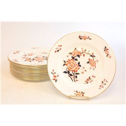 Set of 12 Staffordshire porcelain plates